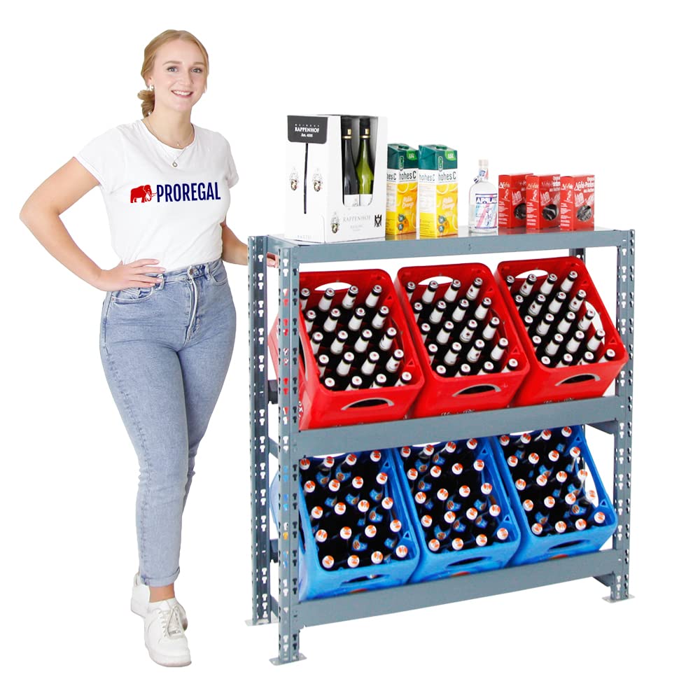 DanDiBo Étagère Pour Caisses De Boissons 6 Caisses Noir Métal Debout 96477 Support Pour Caisses