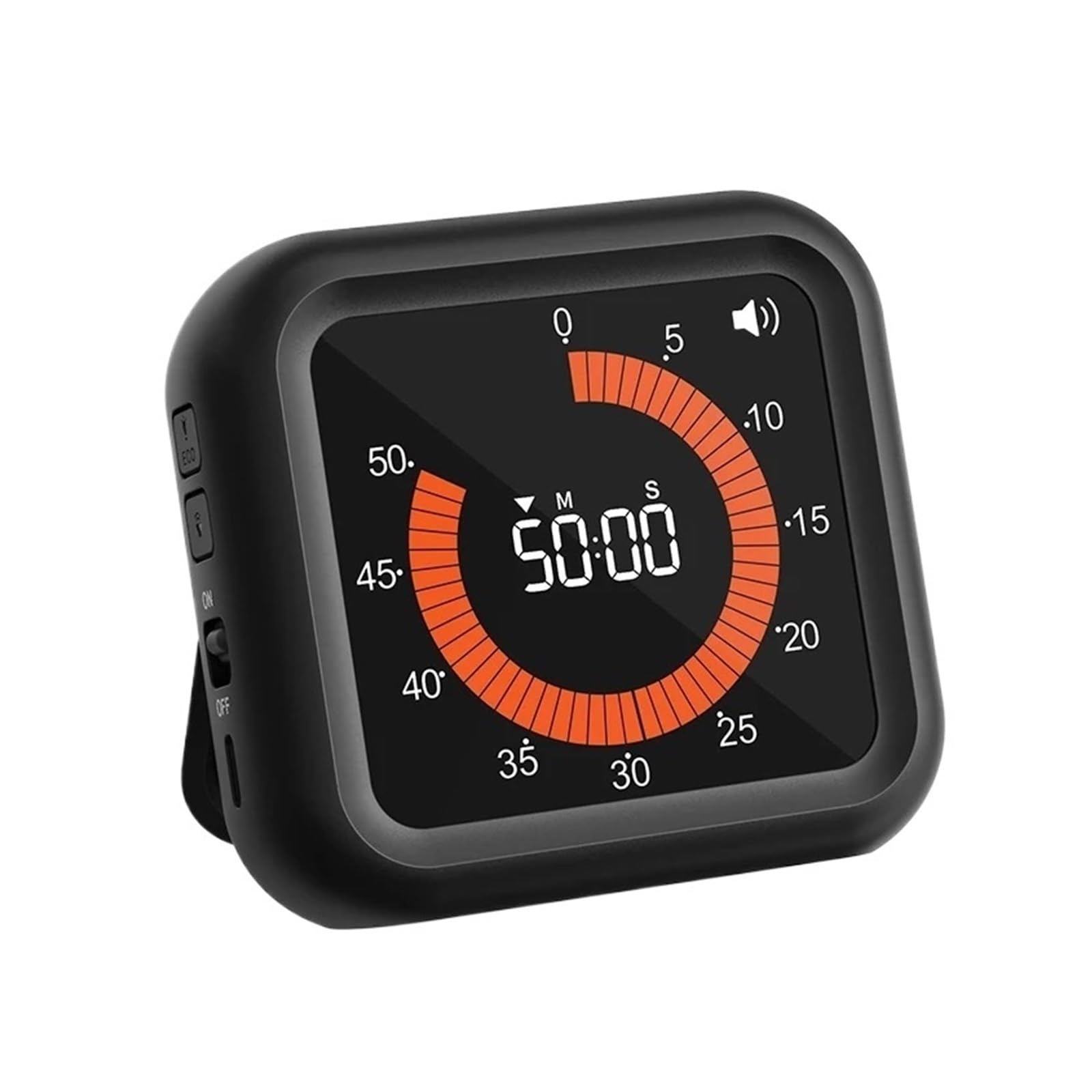 Visual Digital Timer Rechargeable Kitchen Magnetic Rotation With Memory Function Cooking Study Stopwatch Reliable Efficient(Black)