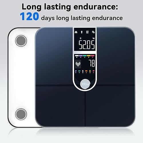 Miniatura 5 de Báscula inteligente con IMC masa muscular de grasa corporal, báscula digital de peso para baño con analizador preciso de composición corporal de 17