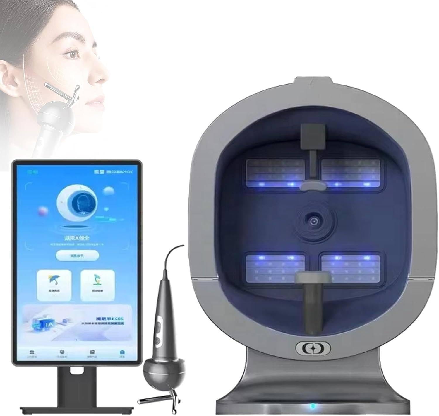 Macchina Analisi Pelle, Analizzatore Viso, Scanner Cuoio Capelluto