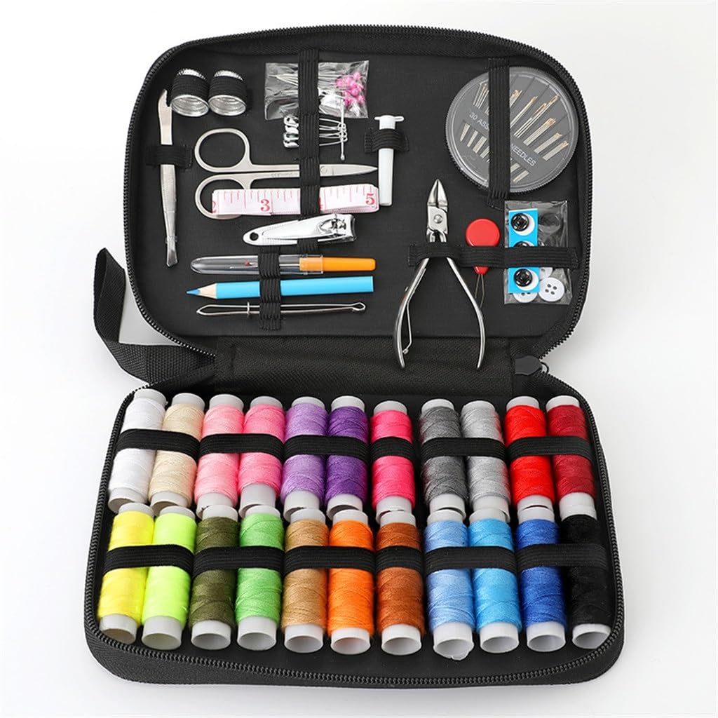 Kit de Costura para el hogar, Juego de Caja de Costura Multifuncional de 89 Piezas