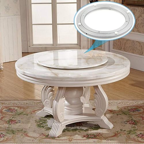 Miniatura 6 de Placa giratoria de aluminio resistente Lazy Susan con rodamiento giratorio para mesa de comedor (8 pulgadas)