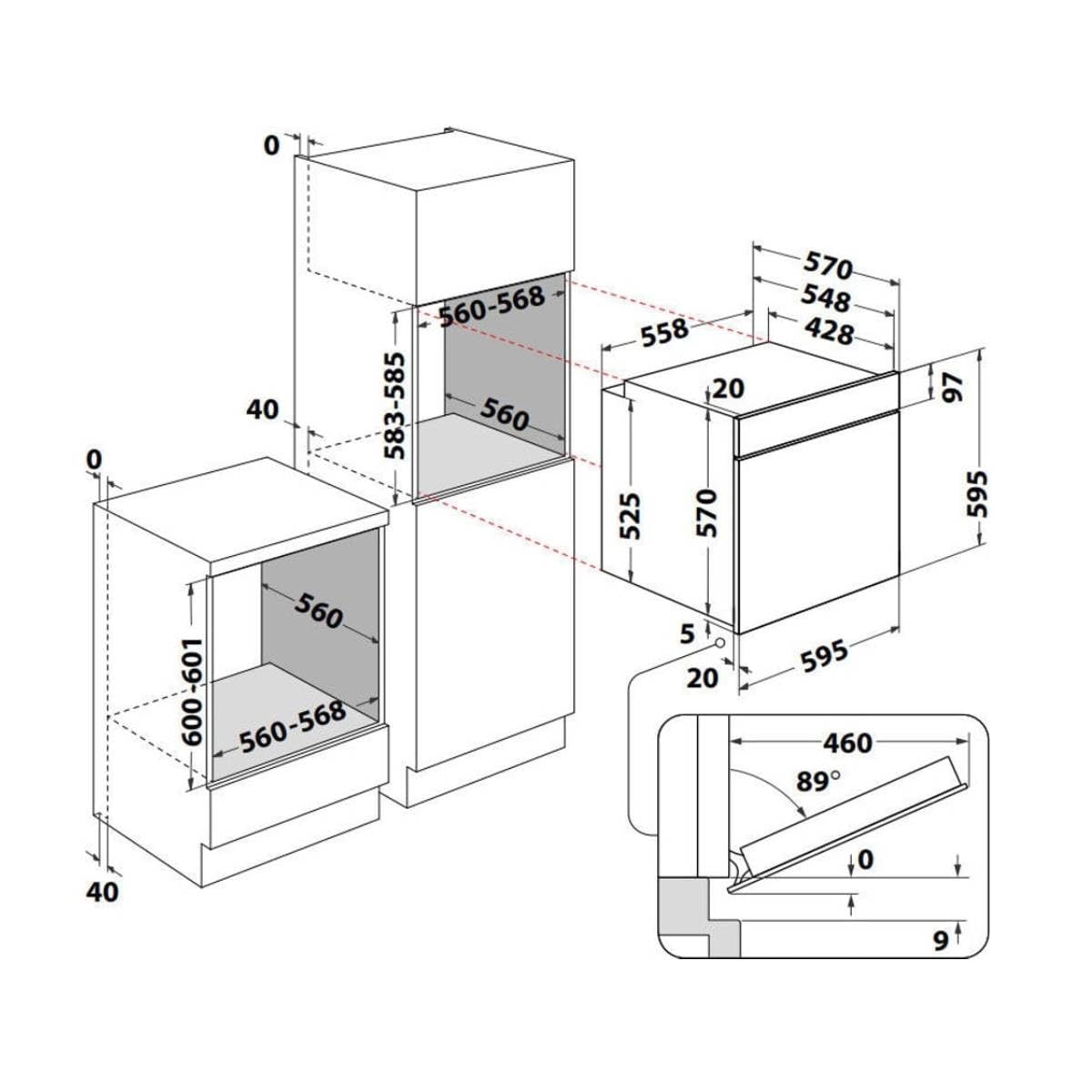 Indesit - Horno de Encastre IB 22RE X