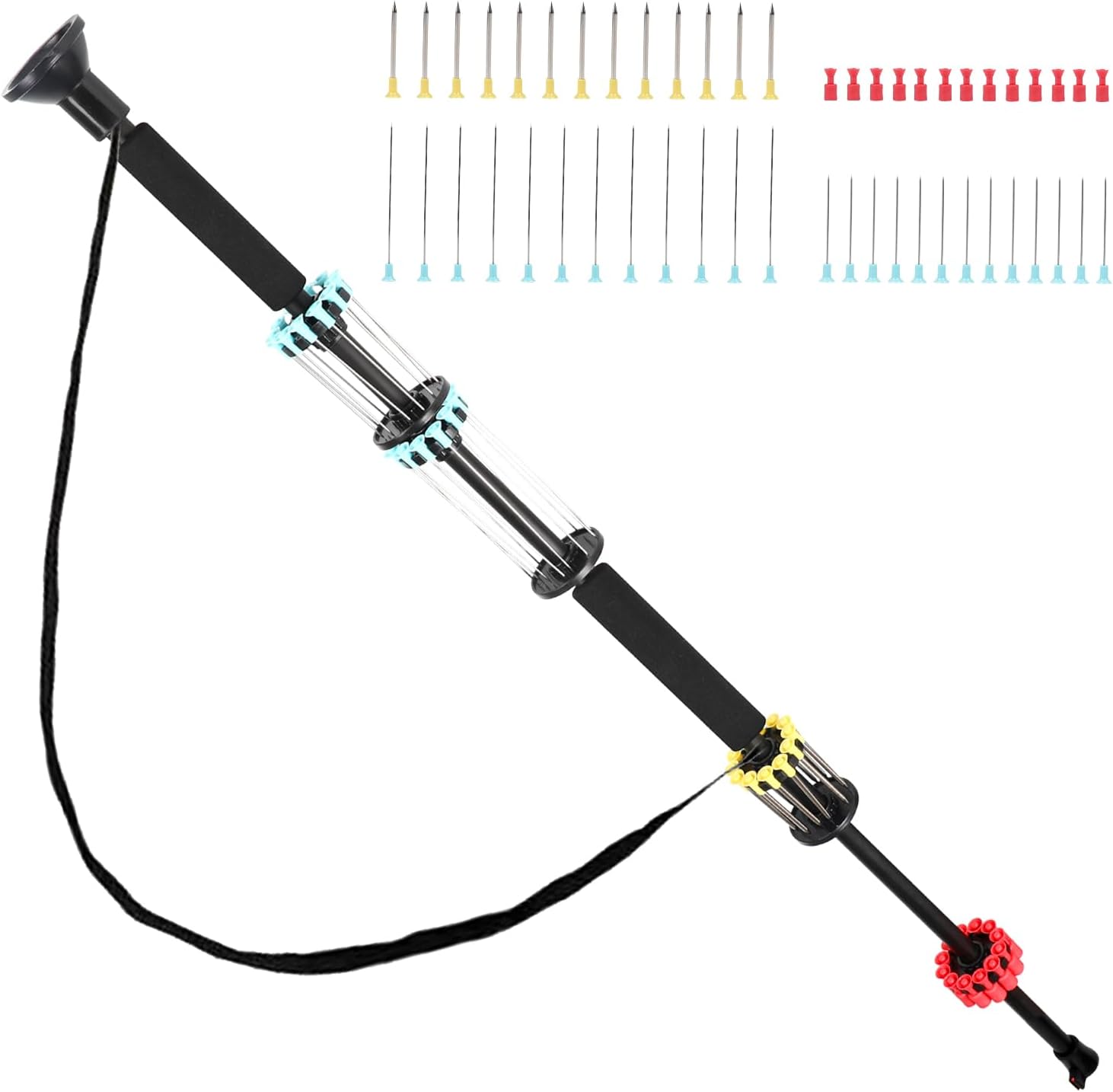HbpananOutdoorGear 36" .40 Cal Aluminum Blowgun Hunting Kit: 48 Darts, Sling, Tactical Grip & Optic Sight