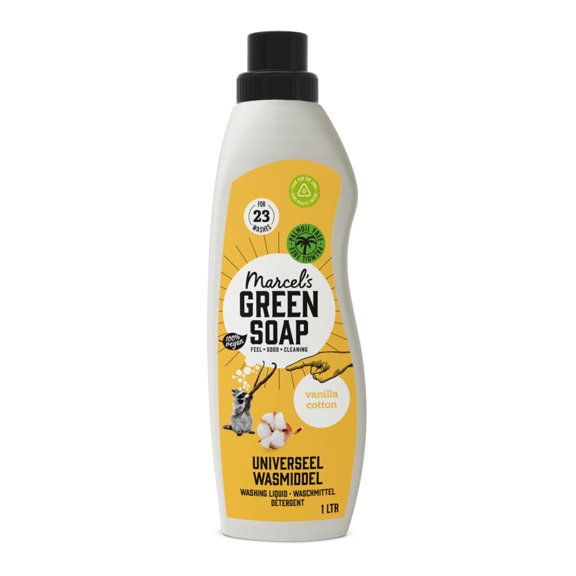 Marcel's Green Soap - Washing Liquid Vanilla & Cotton - Laundry Detergent - Vegan - 97% Biodegradable