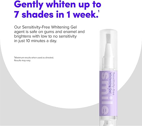 Miniatura 3 de SmileDirectClub Kit de blanqueamiento dental ultra suave sin sensibilidad con luz inalámbrica de 20 LED, dientes sensibles al gel, seguro para