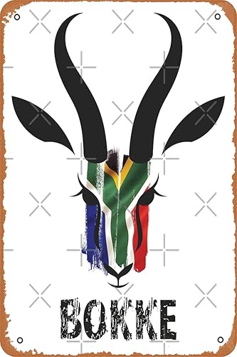 Miniatura 1 de Yzixulet Bokke Springboks - Póster de los Campeones Mundiales de Rugby Cartel de metal vintage de 8 x 12 pulgadas