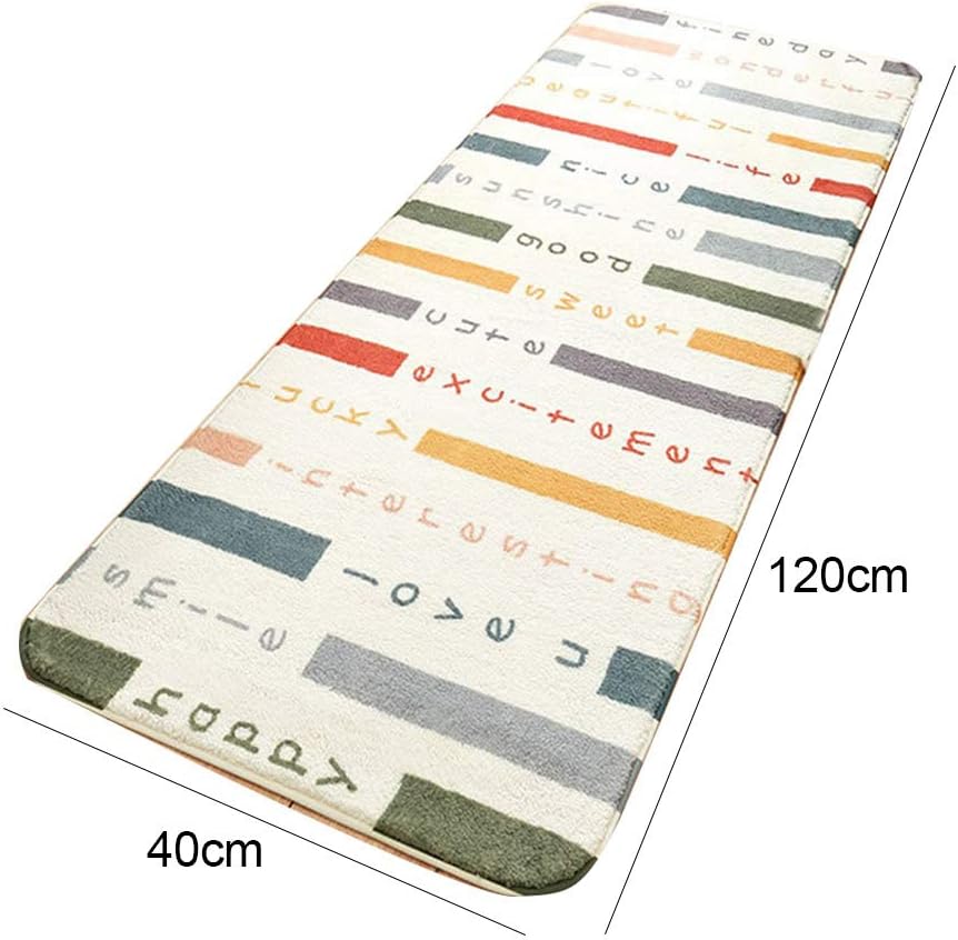 Fluffy&Soft Areas Rugs, Floral Letters Print Anti Slip Thick Carpet Floor Mat Rug for Bedroom Living Room Girls Kids Nursery Home Decor 4 60 * 160cm