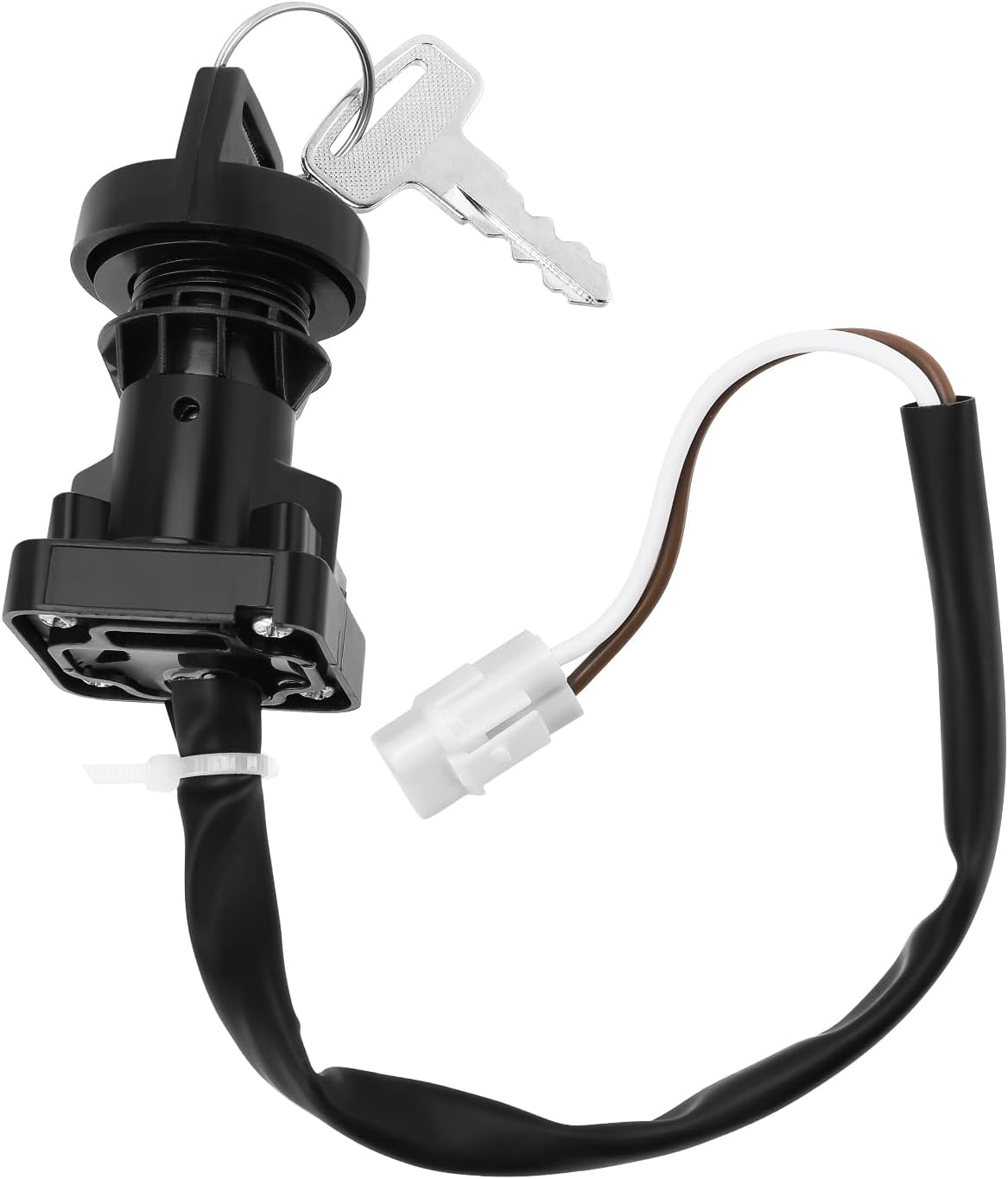 MMATI 27005-1229 Ignition Key Switch for Kawasaki Prairie 300/360/400, KFX450R, Bayou 300 - Plug & Play ATV Replacement w/2 Keys