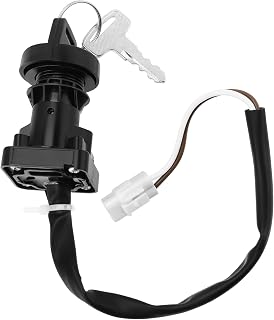 MMATI 27005-1229 Ignition Key Switch for Kawasaki Prairie 300/360/400, KFX450R, Bayou 300 - Plug & Play ATV Replacement w/2 Keys