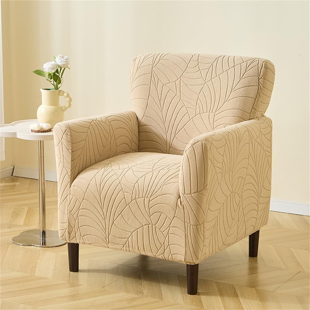 Armchair Slipcovers Chair Covers Stretch Armchairs Sofa Cover 1 Piece Elastic Furniture Protector Couch Slipcover for Living Room Bedroom Furniture,Beige