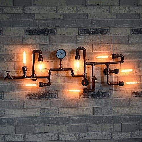 JinRou Continental Iron Art Nouveau pipes lamps DIY personality metal tube lamp wall lights, 120x1180x460mm