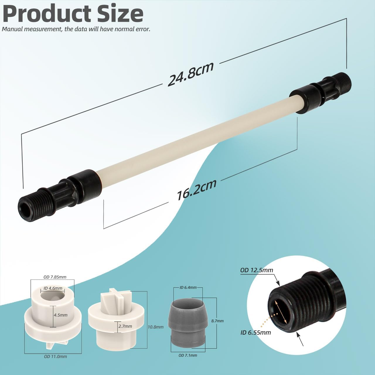 MCCP202 Pump Tube & MCCVDB0 Check Valve Duckbill Replacement Fit for Pump, Pump Tube #2, 0-100 Psi / 0-6.9 Bar, Fits Classic 85Mhp17, 45, 85, Single Head, SVP & M128 Pumps (5 Set)