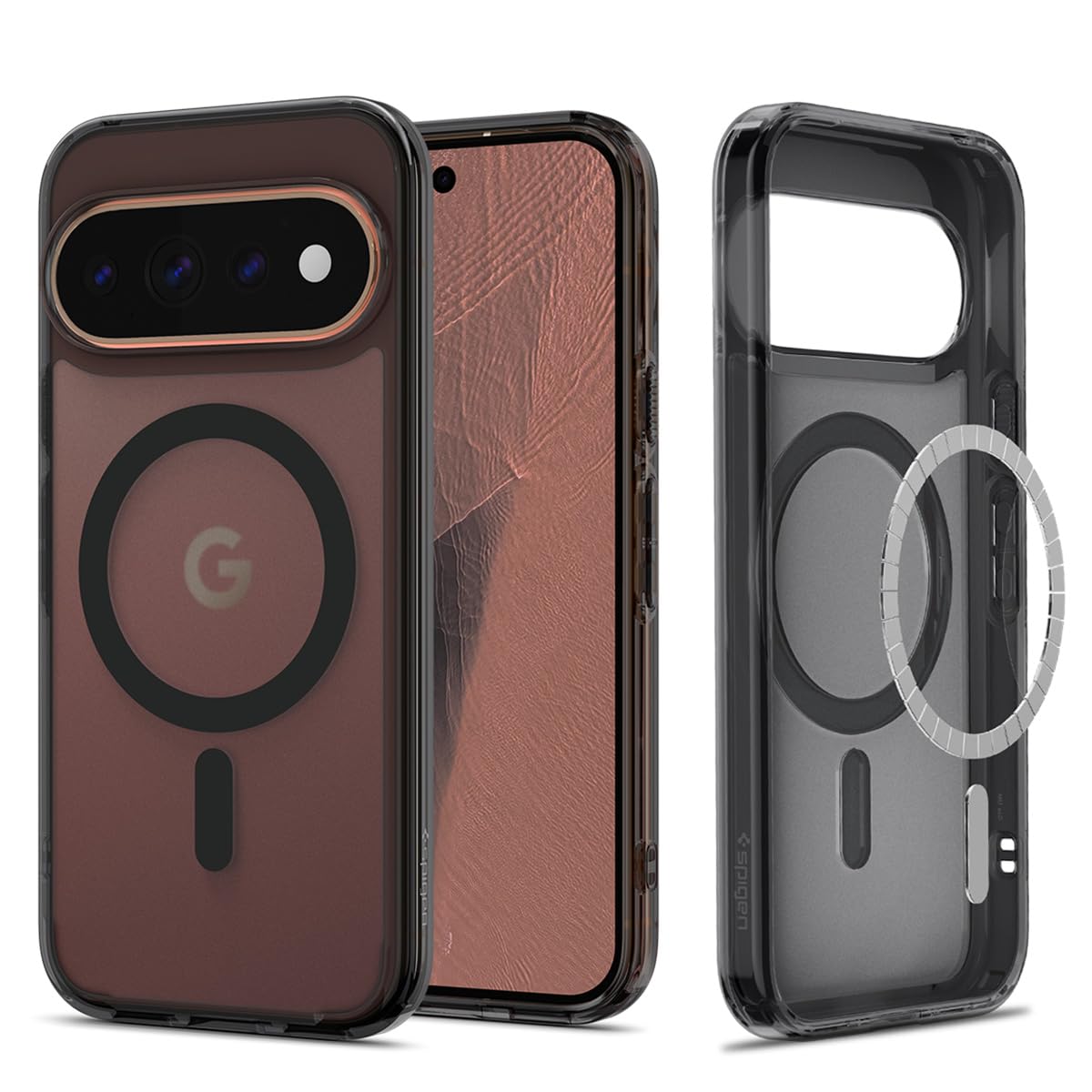 Spigen Ultra Hybrid MagFit for Google Pixel 11 Pro XL Case, Frost Black | Compatible with Pixelsnap, Anti-Yellowing, Air Cushion Tech, Military-Grade Drop Protection, Compatible with MagSafe ClimatePartner certified