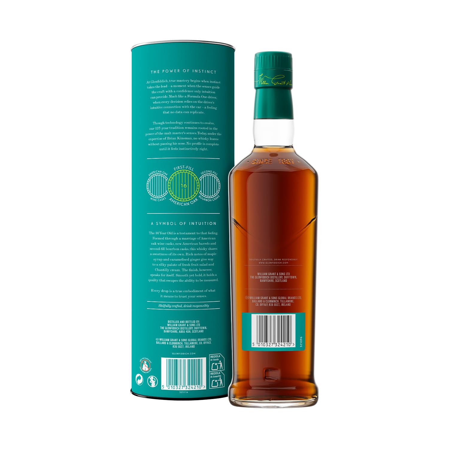 GLENFIDDICH Single Malt Scotch Whisky 16 Jahre, 70 cl – Limited Edition | Vollmundig & komplex | Gereift in amerikanischen Eichenfässern | Aston Martin F1® Partnerschaft | 43% vol
