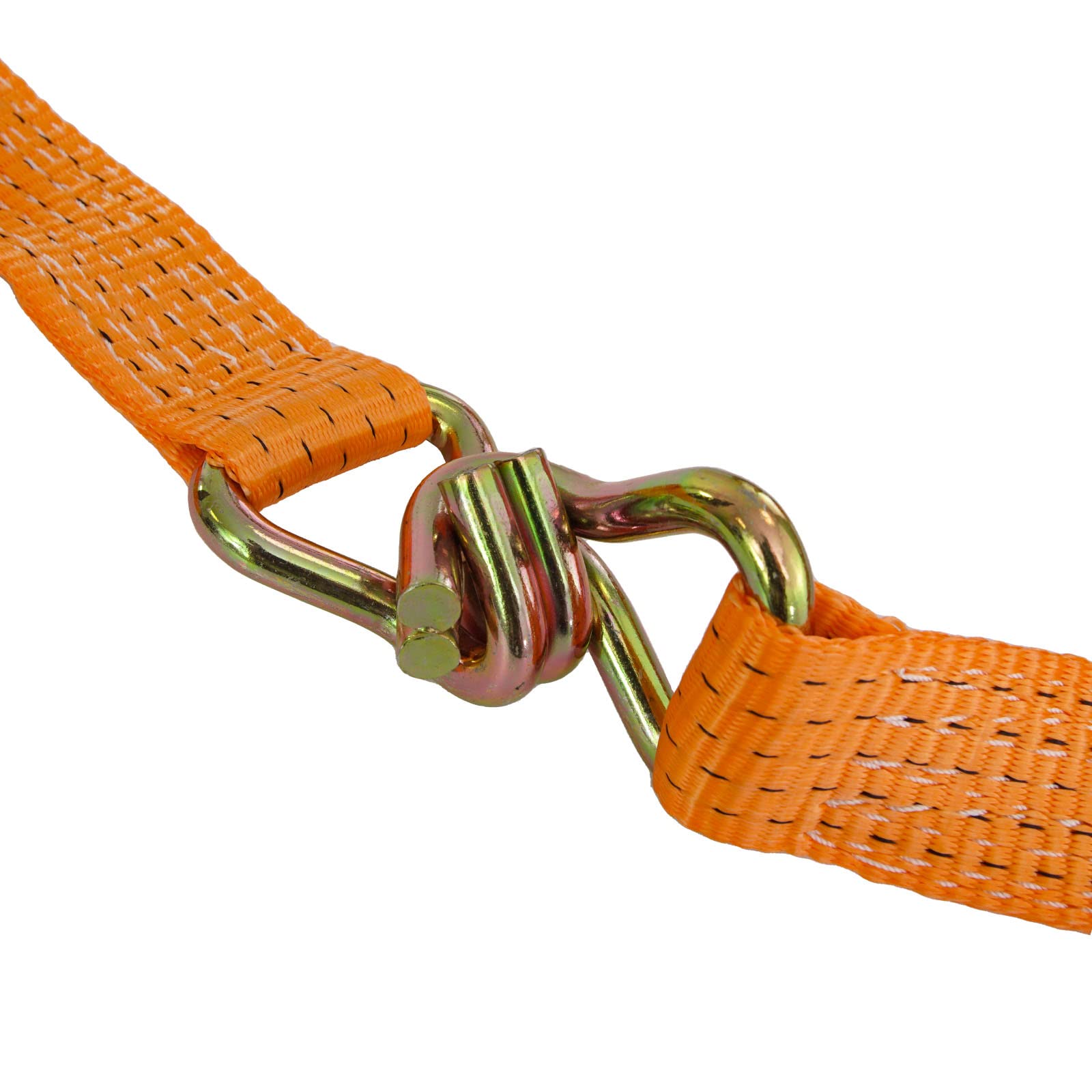 TRUTZHOLM® 5X Spanngurte mit Ratsche Zurrgurte 8m 5000kg 50mm 2 teilig TÜV/GS 5000 daN Doppelhaken beidseitig orange