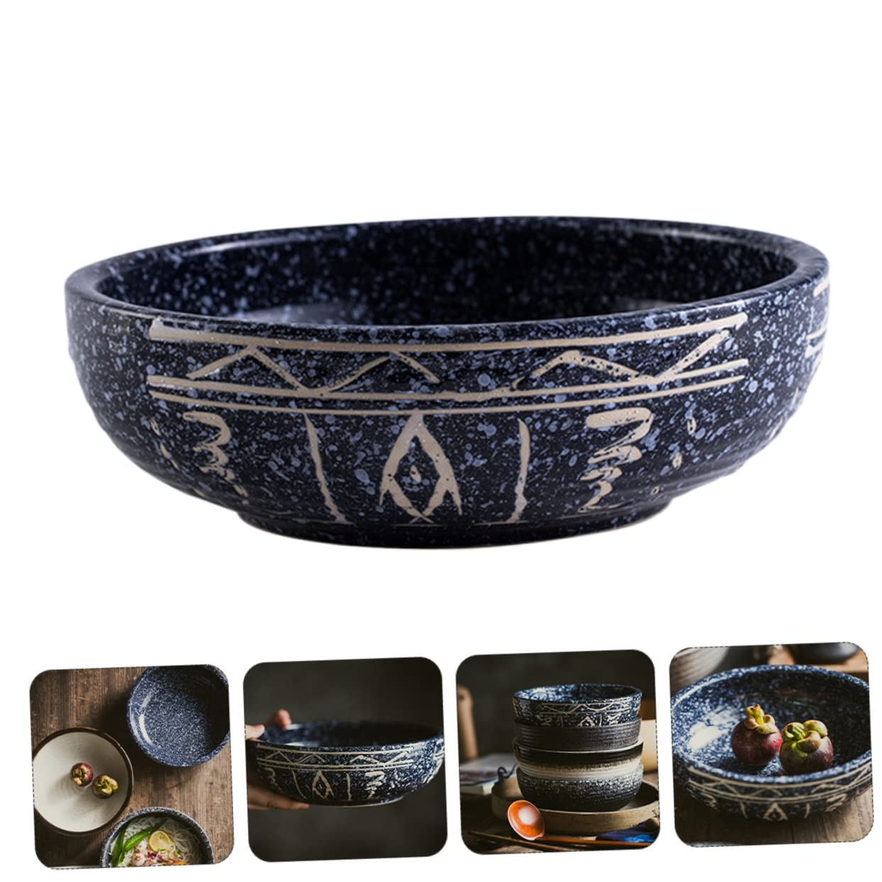 1 szt. Udon serwowanie prosty ryż tajska rodzina sałatka pojemniki na deser miska duża zastawa stołowa ceramiczna ramen dla ryb dekoracyjna przekąska jedzenie restauracja płatki domowe przystawki mieszanie kolorów