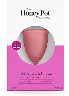 The Honey Pot Company - Menstrual Cup - 12 Hour Reusable Protection for Periods - Natural Feminine Hygiene Products - Hypo...