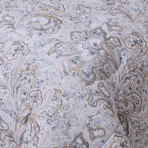 Paisley Comforter Set Queen with Sheets Bed in a Bag – Deep Pocket Fitted Sheet with Elastic Corners, Cozy Comforter, Pillowcases & Shams – Soft Microfiber All Season Bedding – Machine Washable