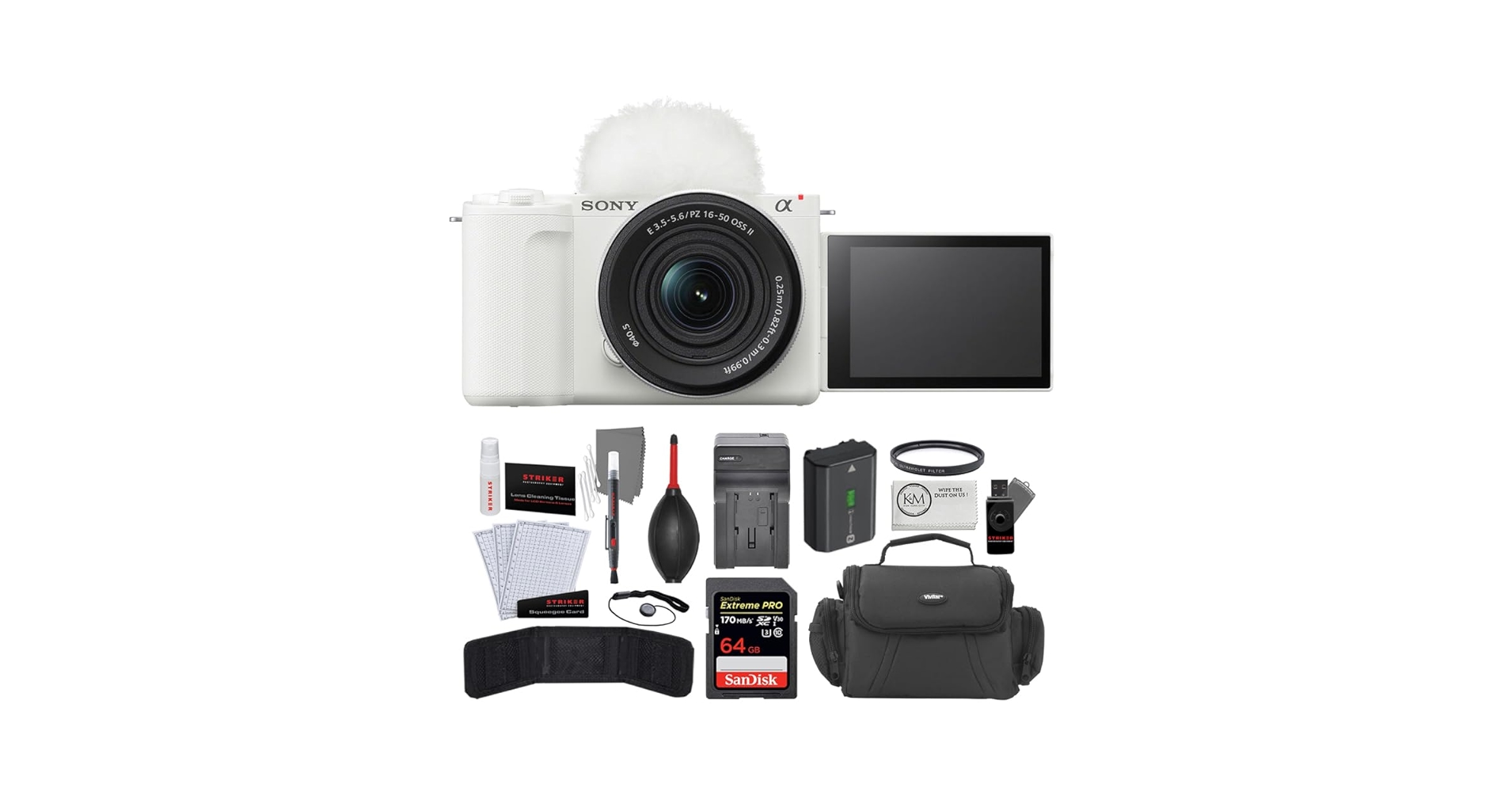 SONY αミラーレスカメラ ZV-E10 ホワイト 16-50mm Sony ZV-E10 Mirrorless Camera with 16-50mm Lens - White