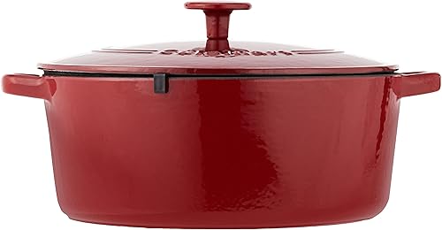 Miniatura 2 de Cuisinart Chefs Classic - Cacerola redonda de hierro fundido esmaltado de 7 cuartos de galón color rojo cardenal