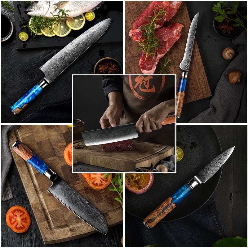 Set de Cuchillos Cocina Profesional 9 Piezas Acero Inox miniatura 2