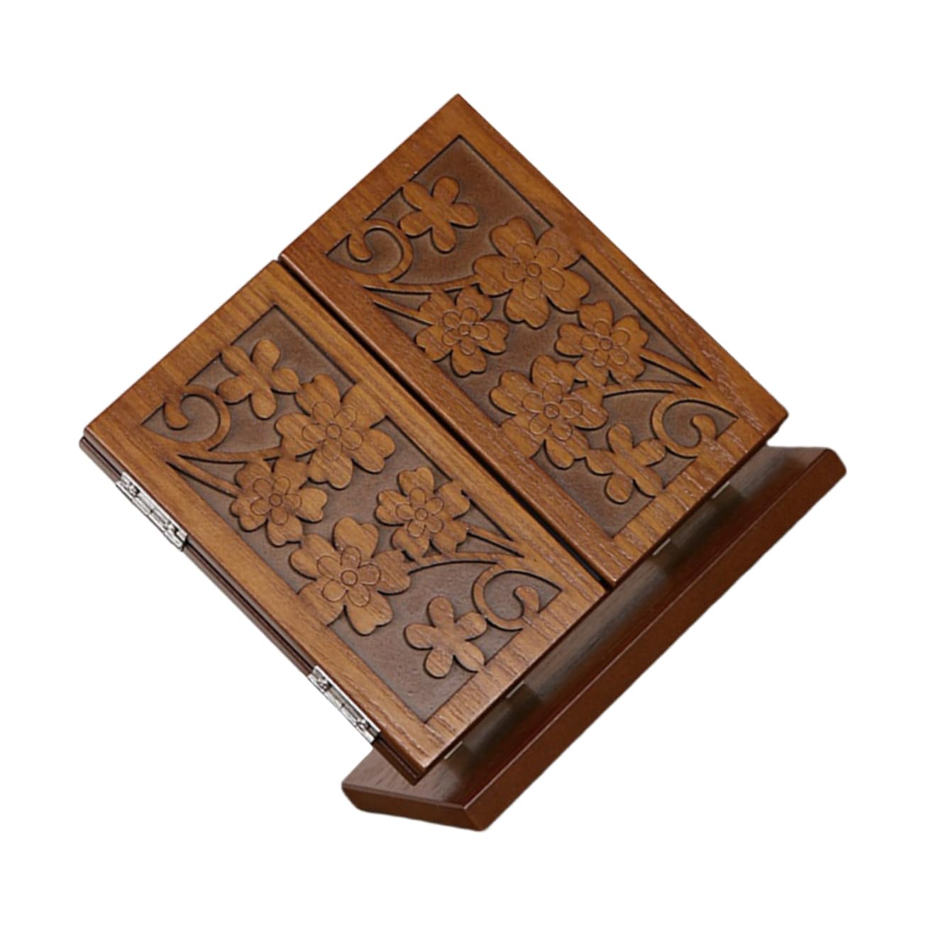 CALLARON 1pc Carve Folding Makeup Mirror Home Use Desk Mirror for Women for Daily Makeup Stable Base Realistic Reflection Present for Family and Friends