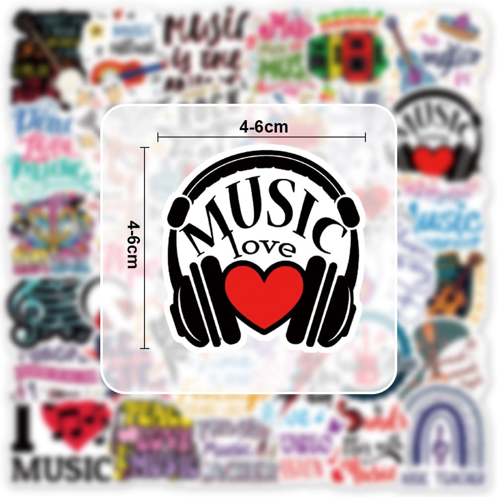 50 Love Guitar Aufkleber – Wasserdicht, Vinyl, Für Laptop, Skateboard & Mehr