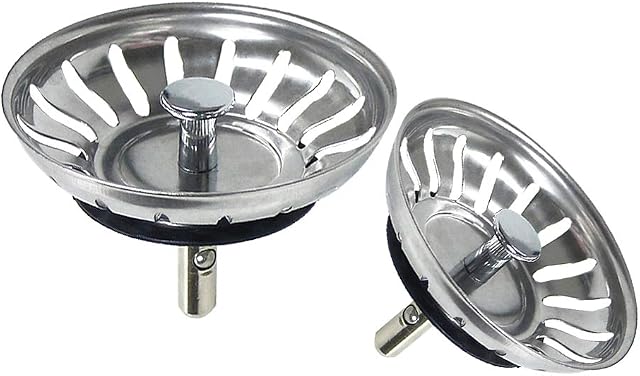 WINDALY Sitko do zlewu 78 mm, sitko do zlewu kuchennego, 2 szt. zamiennik wtyczki do zlewu, korek do zlewu do otworu o średnicy 78-80 mm