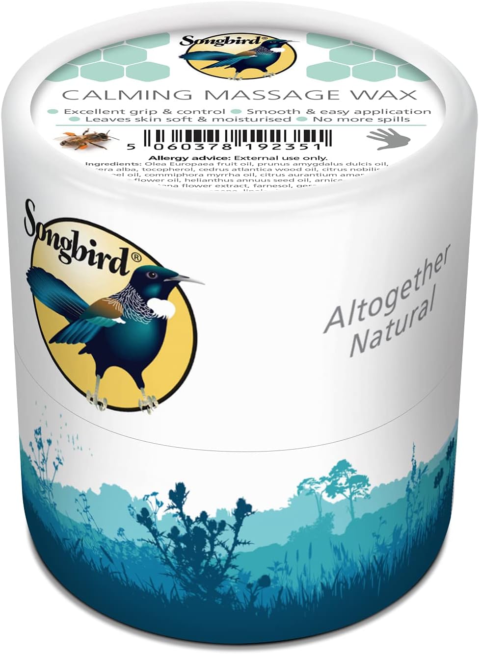 Songbird Naturals Calming Massage Wax 600g EcoTub