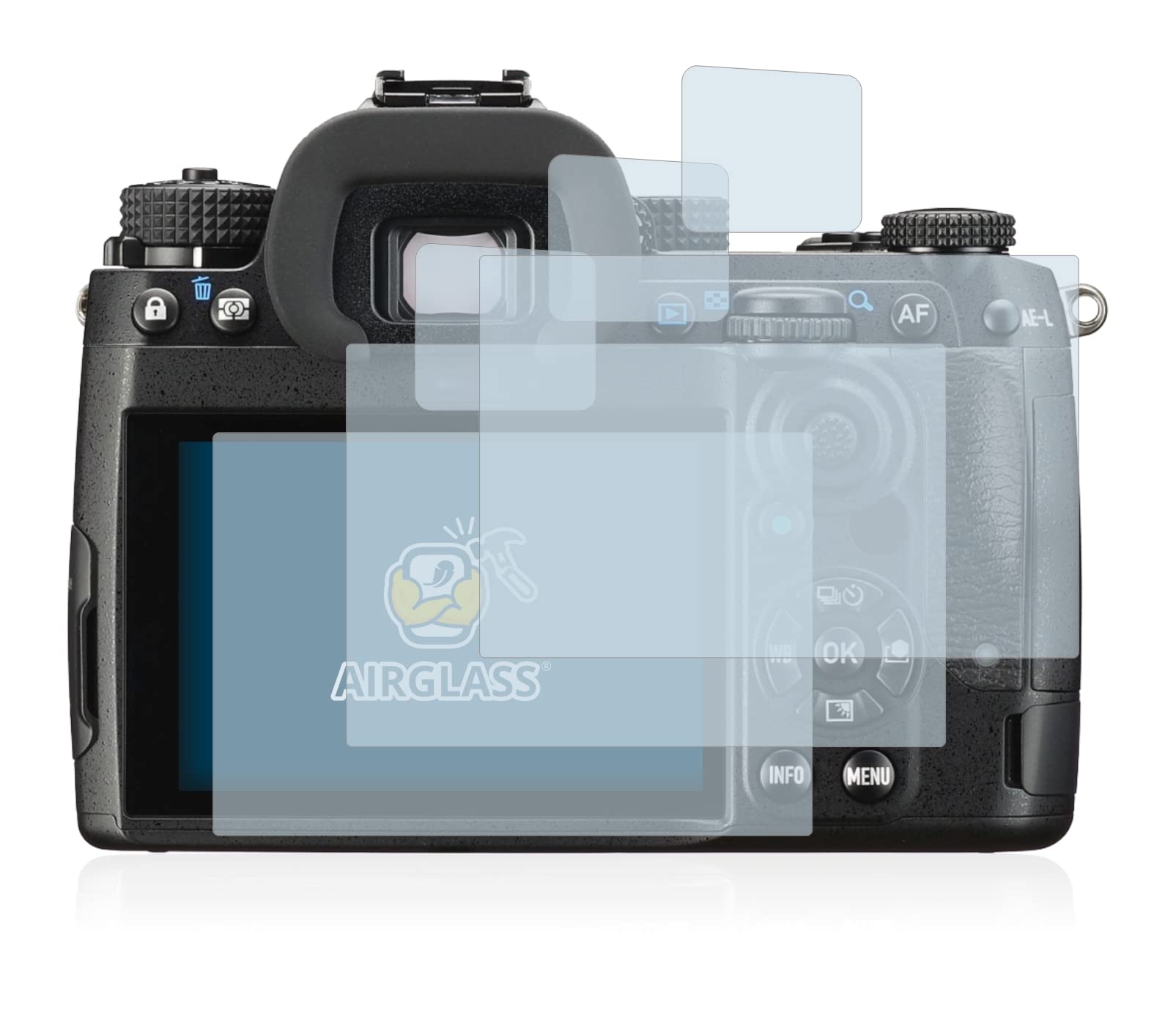 3 Pezzi Pellicola Protettiva Vetro per Pentax K-1 Mark II Protezione
