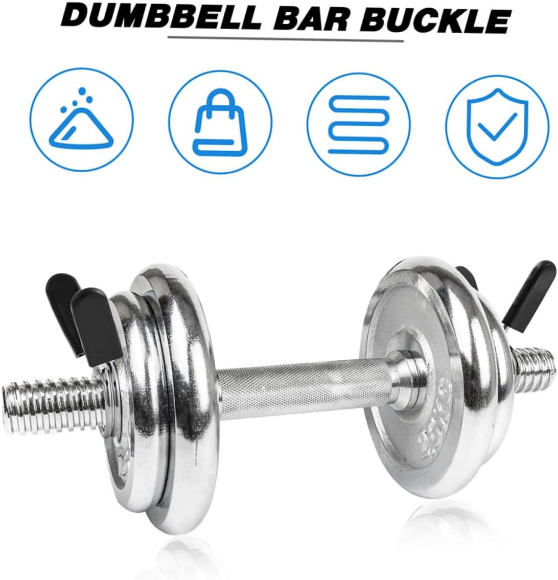 ibasenice 6pcs Weight Bar Clips Barbell Clamps for Secure Weightlifting Spring Lock Collars for Dumbbells and Barbells Stable Workout Accessory