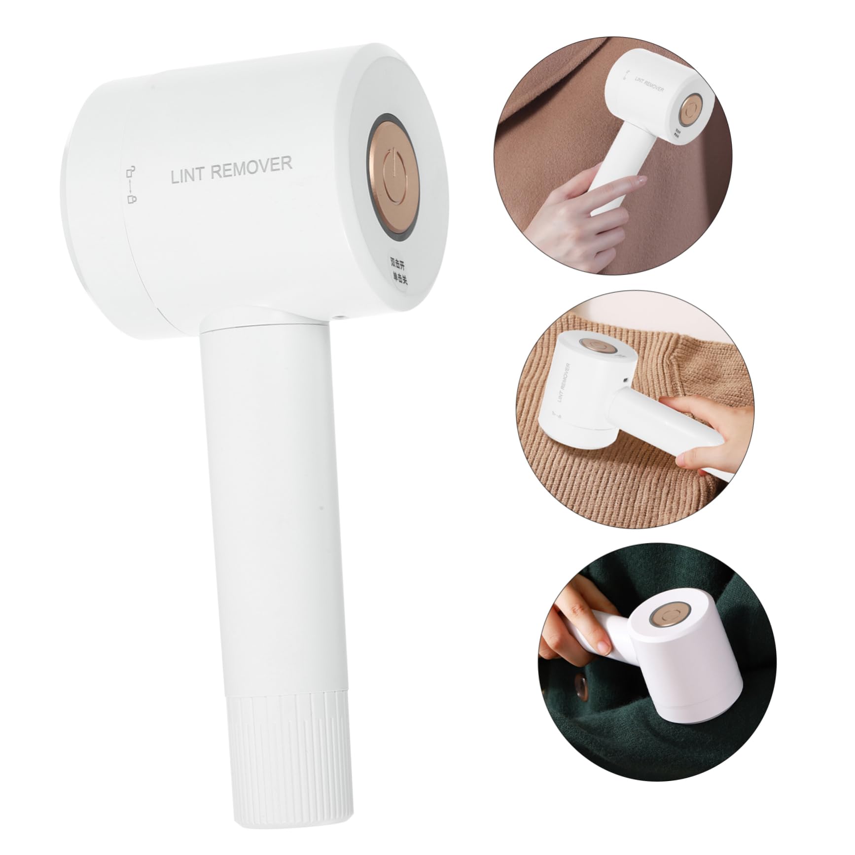 SHERCHPRY Rasoio per Pelucchi Elettrico Ricaricabile Strumento per Rimuovere Pelucchi dagli Abiti Rimuove Palle di Pelo Compatto e Durevole Design Bianco Elegante