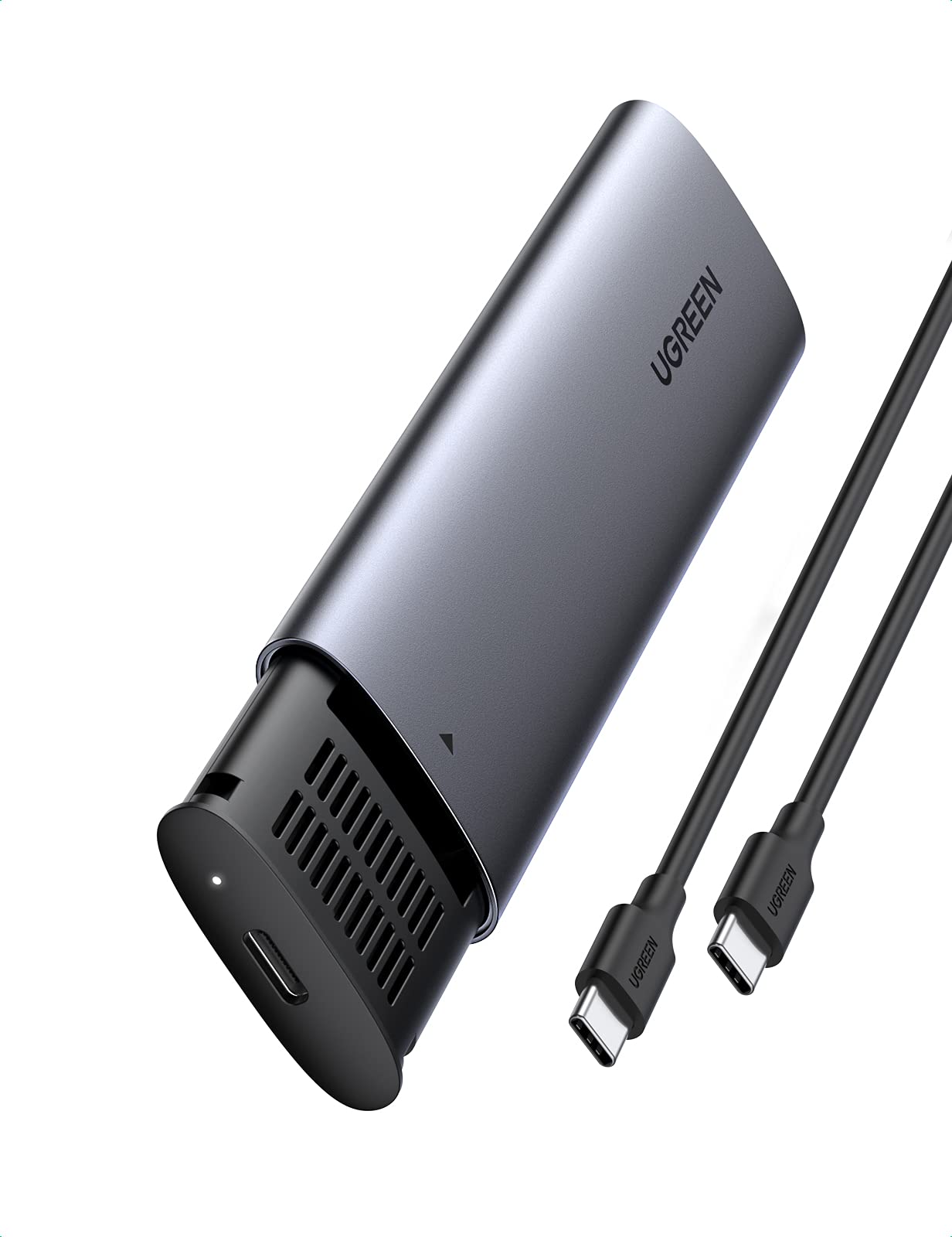 UGREEN M.2 SSD Case, PCIe NVMe M.2 SSD External Case, USB3.1, Gen 2, Thunderbolt 3, UASP 10Gbps Transfer Rate, Aluminum System, Maximum Tool Required, Easy On/Off, 2230, 2242, 2260, 2280mm, M Key/B+M