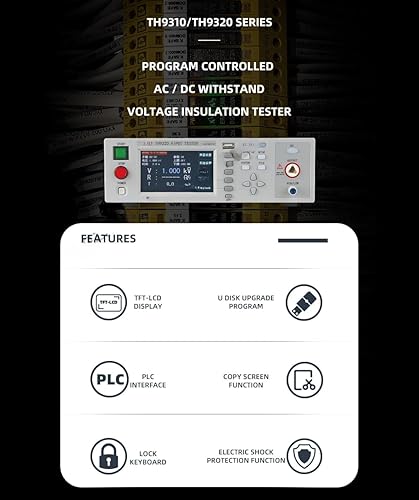 Miniatura 5 de Probador de voltaje de resistencia del probador de TH9320 Hipot AC y DC, TH9310B tipo TH9310 de la CA TH9310 (TH9320)