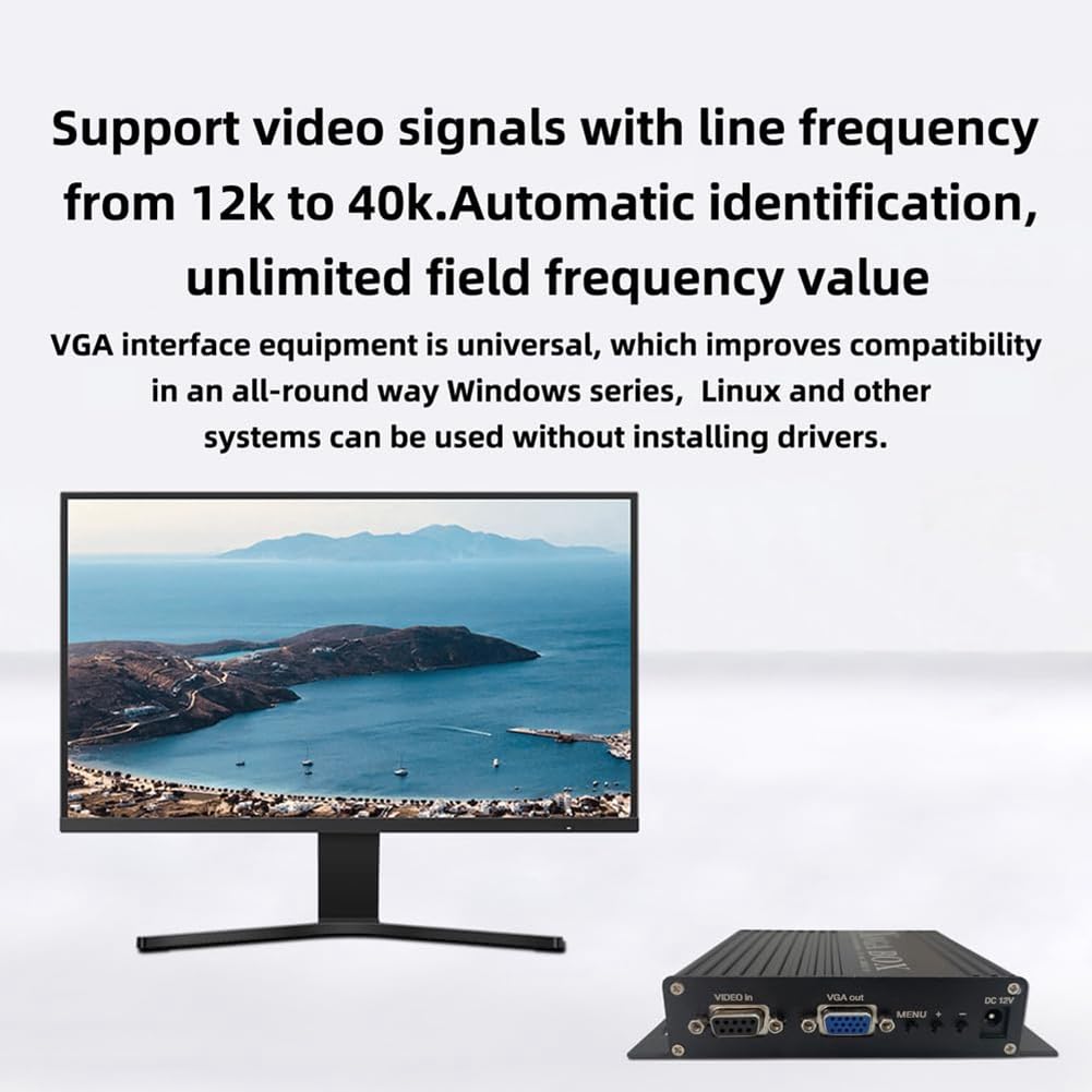 Convertidor de Vídeo Industrial XVGA Box RGB A VGA RGBS A VGA Convertidor de Vídeo para Monitor Industrial GBS-8219 Enchufe UE