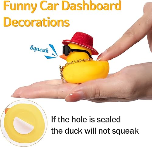 Miniatura 4 de wonuu Decoración de pato de goma para automóvil, accesorios de decoración de adorno de tablero de automóvil, accesorios de decoración con mini