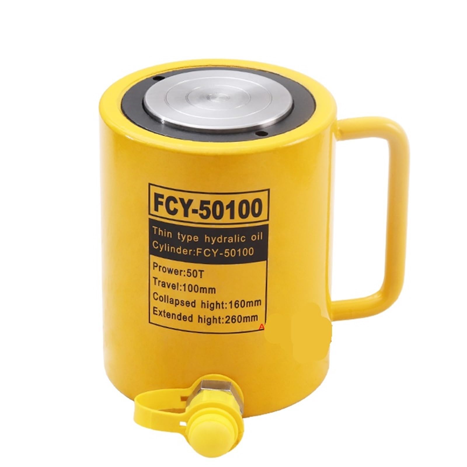 YMUGUEGH Long Type Hydraulic Cylinder FCY-50100 Hydraulic Jack with Output of 50T, Stroke of 100mm Hydraulic Lifting Cylinders