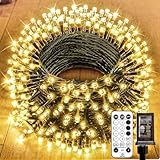 66FT 200 LED Christmas Tree Lights, Twinkle Fairy Lights String with 8 Flashing Modes String Lights for Indoor Bedroom Outdoor Christmas Trees Garland Wreath Holiday Decorations, Warm White