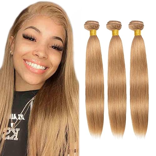 #27 Blonde Bundles Straight Human Hair Bundles 28 30 32