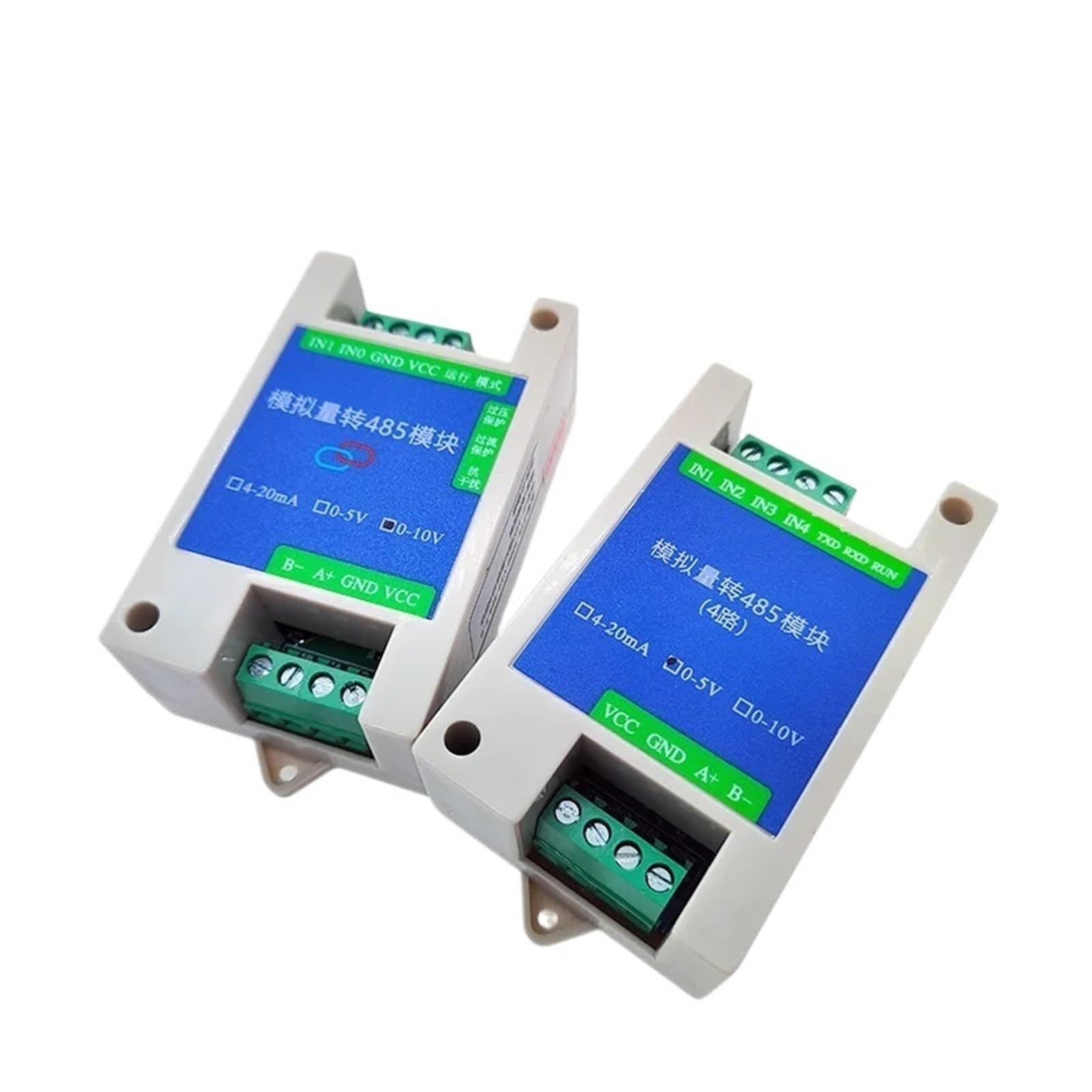Convertidor analógico a RS485 con entrada doble de 0-10V 4