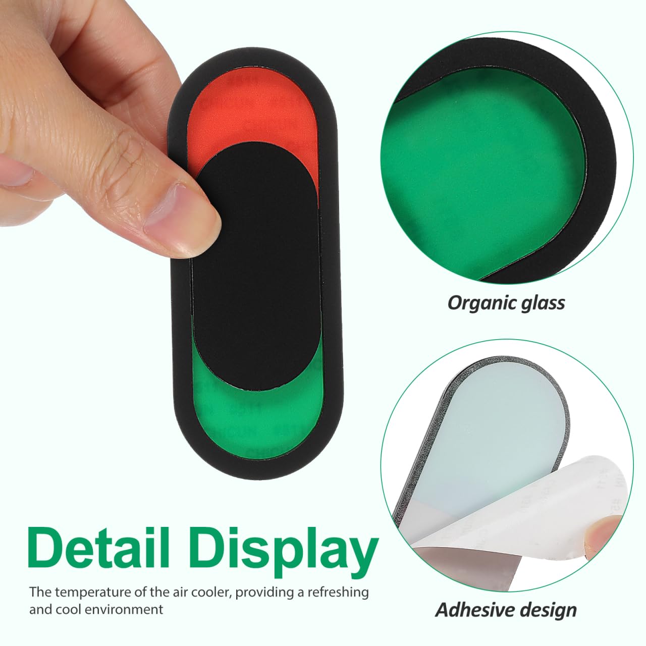 VILLCASE 40 Stück Schieberegler-Türschild, 10 x 4 cm, Bio-Glas in Verschiedenen Farben – Klarer Besetzt/Leer-Status für Büro, Konferenzraum & Badezimmer – zur Vermeidung Unerwünschter Störungen