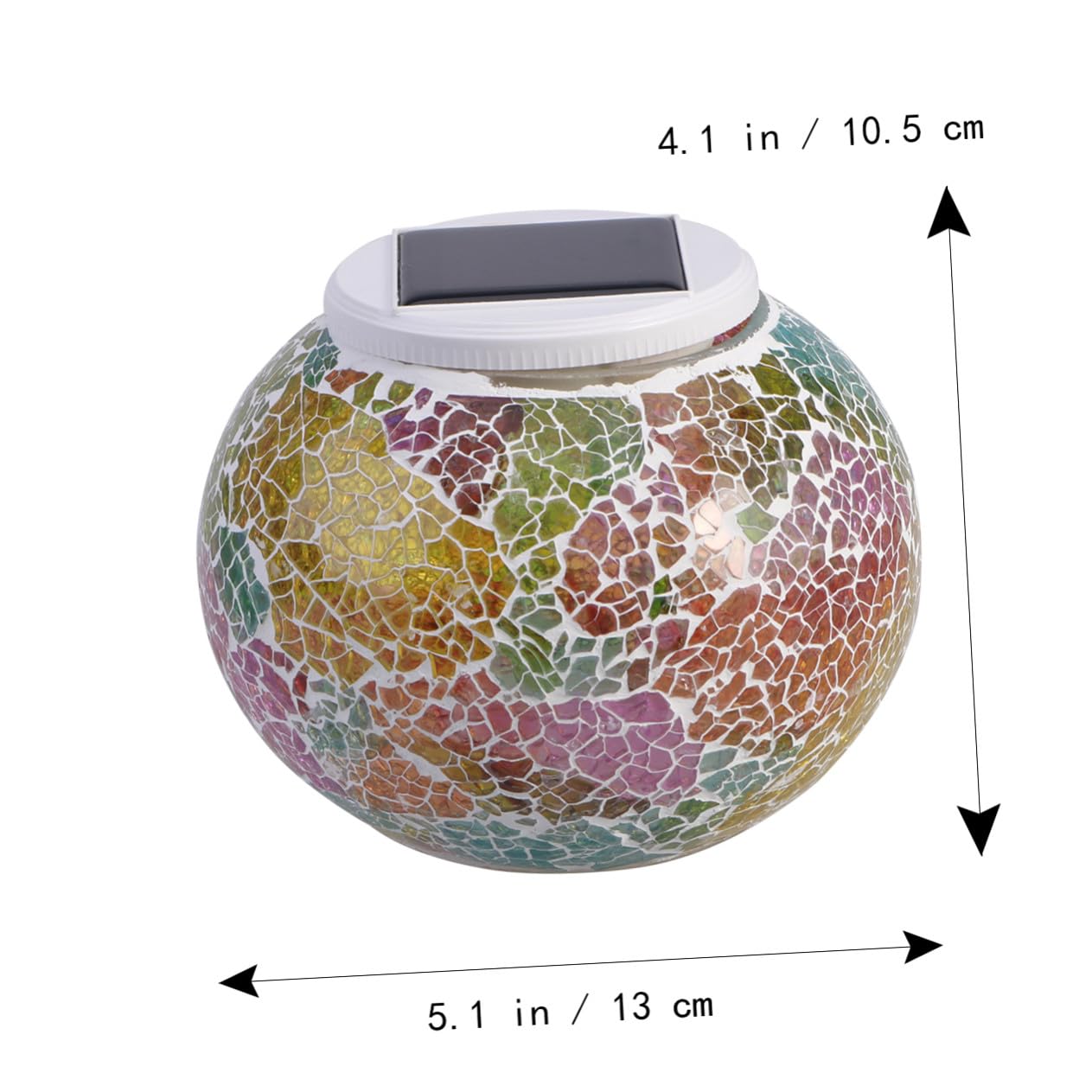 KICHOUSE Luce Solare da Esterno in Vetro, Sfera LED per Giardino | 2 Modalità Luce Singola e Cambio Colore, e Risparmio Energetico, per Patio e Natale