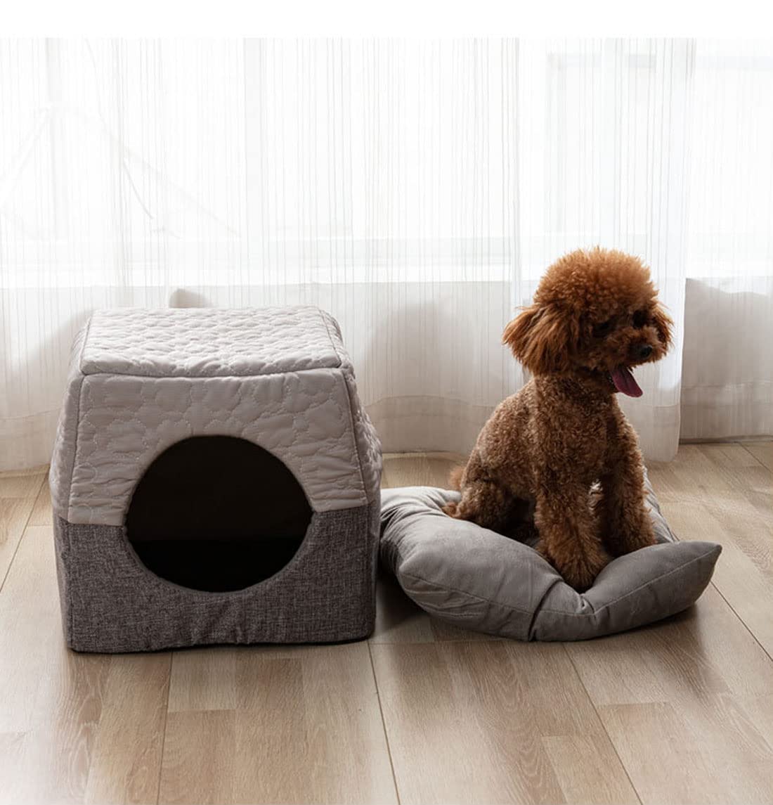 Casa Cobaya Cama Cueva Para Gatos En Plegable Con Cojín