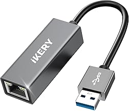 Wired LAN Converter, USB-A Ethernet Adapter, Type-A LAN Converter Adapter 1000Mbps High Speed RJ45 Gigabit LAN Cable Converter Connector for MacBook, iPad Pro, iMac and More