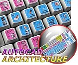 NEW AUTODESK AUTOCAD ARCHITECTURE KEYBOARD STICKER FOR DESKTOP, LAPTOP AND NOTEBOOK