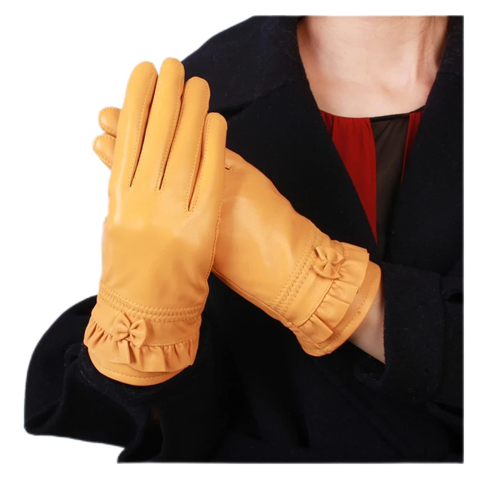 Guantes Gruesos y cálidos para Mujer, para otoño e Invierno, con Dedos y