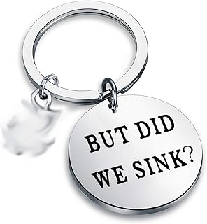 Boating Gift Sailor Gift Sailing Present But Did We Sink Anchor Charm Keychain Funny Gift for Captain Sailor Ocean Lover Gift (But did we Sink K)