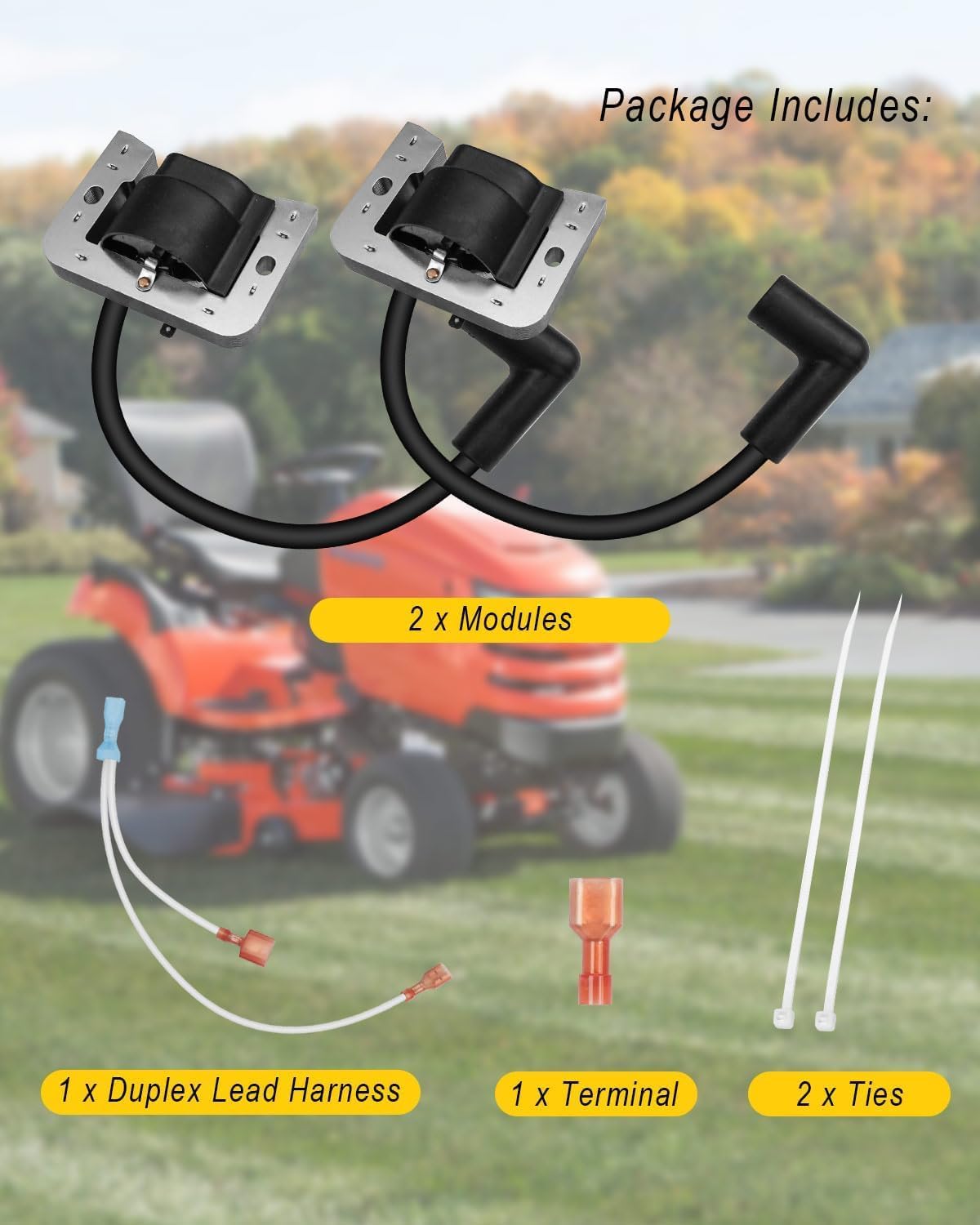 32-707-01-S Ignition Coil Fit for Kohler CH20 CH23 CH640 CH740 Replace 25-707-03-S 24-584-52-S 24-584-63-S 24-584-89-S, Lawn Mower Engine MDI Module Conversion, 2Pcs