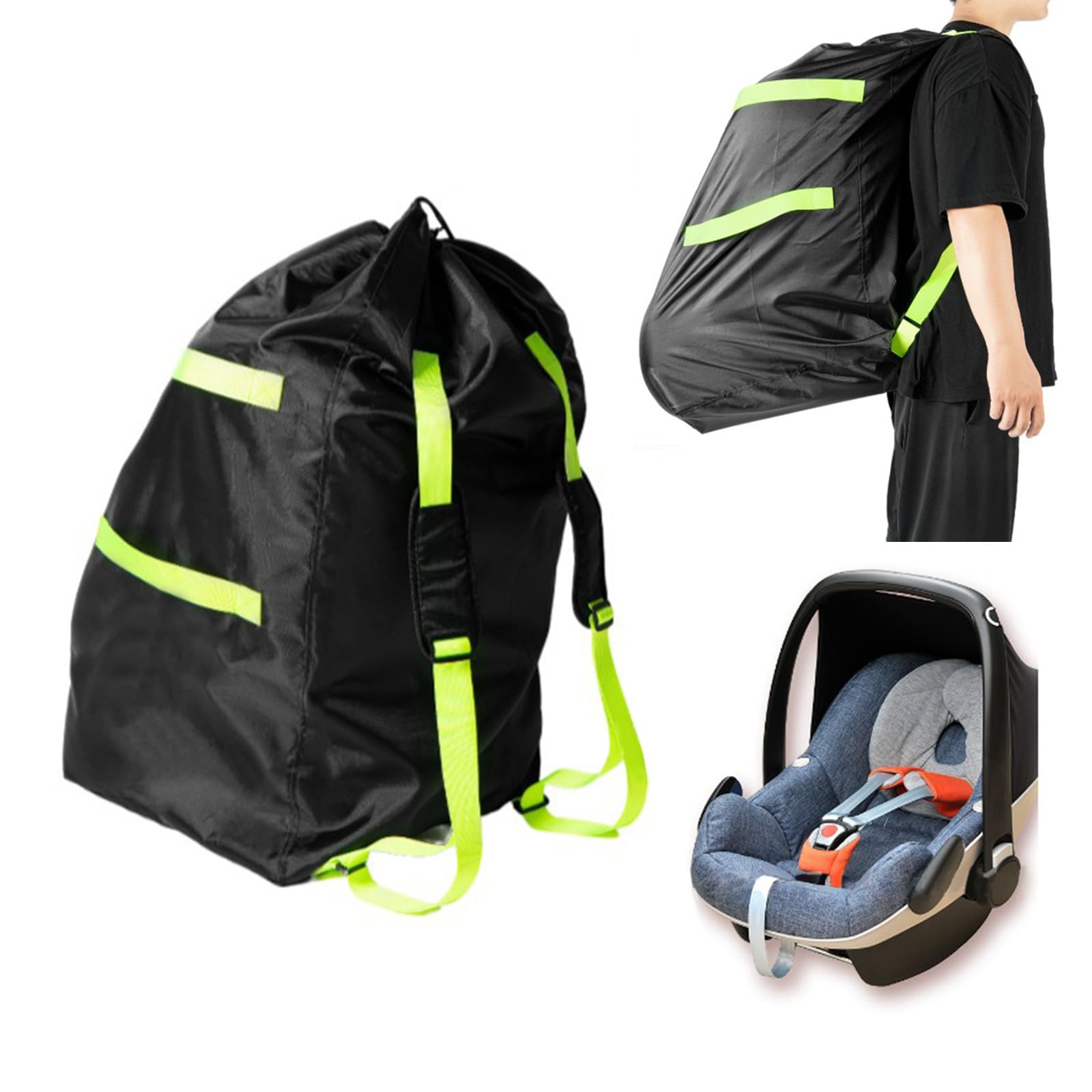Travel Friendly Seats Bag with Breathable Straps Foldable Designs Seats Storage Easy Carry for Plane